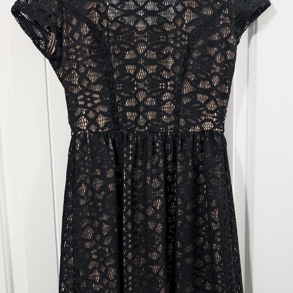 Speechless Black Lace Mini Dress